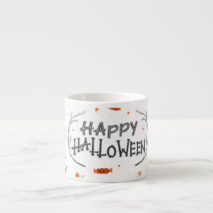 Halloween Elements Vintage Set Design Espresso Cup