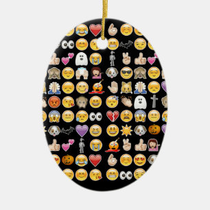 halloween emoji ceramic tree decoration