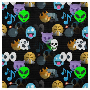 halloween emoji fabric