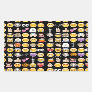 halloween emoji rectangular sticker