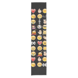 halloween emoji table runner