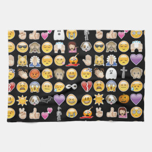 halloween emoji tea towel