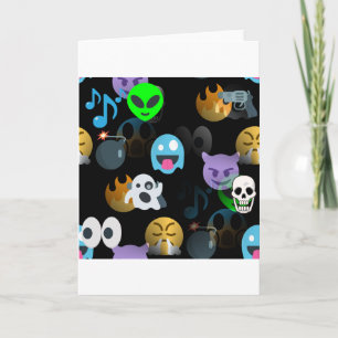 halloween emojis card