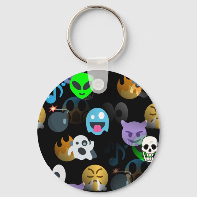halloween emojis key ring (Front)
