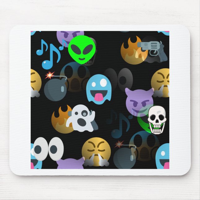 halloween emojis mouse pad (Front)