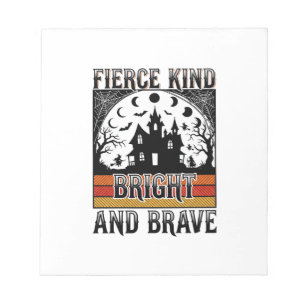 Halloween Empowerment Shirt Brave Vintage Witchy D Notepad