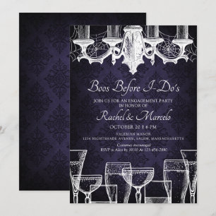 Halloween Engagement Cocktail Party Invitation