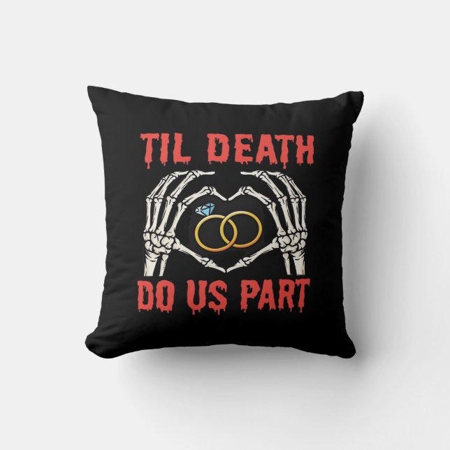 Halloween Engagement Til Death Do Us Part Cushion (Front)