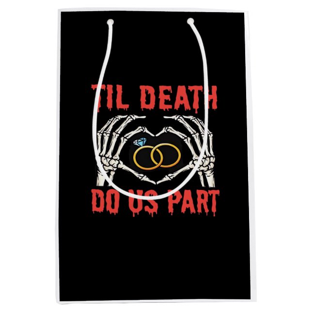 Halloween Engagement Til Death Do Us Part Medium Gift Bag (Front)