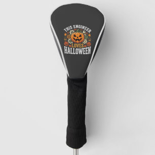 Halloween Engineer Pumpkin Vector Golf Head Cover