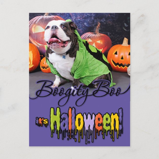 Halloween - English Bulldog - Spike Postcard (Front)