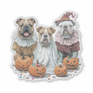 Halloween English Bulldogs Pumpkin