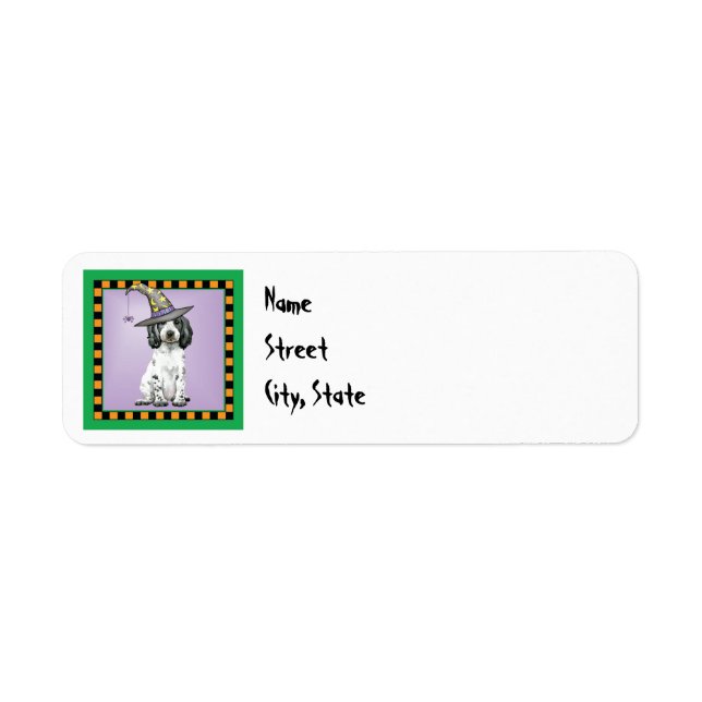 Halloween English Cocker Spaniel Label Return Address Label (Front)