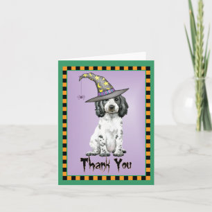 Halloween English Cocker Spaniel Thank You Card