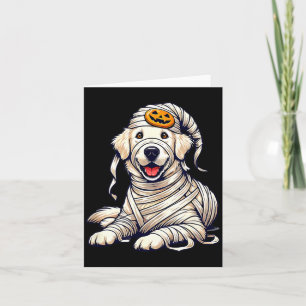 Halloween English Cream Golden Retriever Dog Cute Card