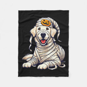 Halloween English Cream Golden Retriever Dog Cute Fleece Blanket
