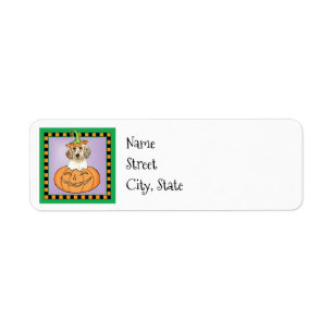 Halloween English Setter Return Address Label