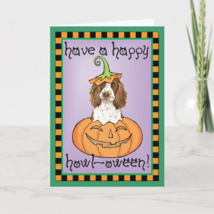 Halloween English Springer Spaniel Card