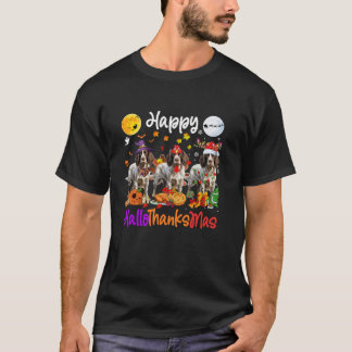 Halloween English Springer Spaniel Dog Hallothanks T-Shirt