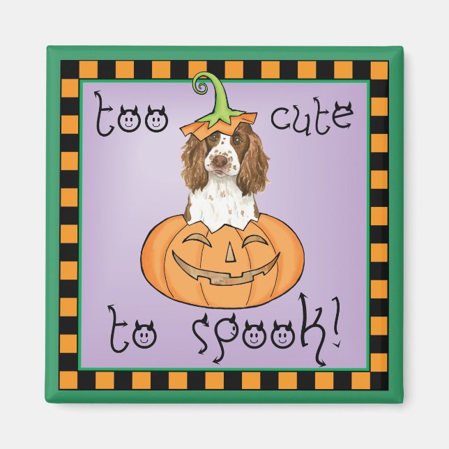 Halloween English Springer Spaniel Magnet (Front)