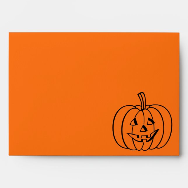 Halloween envelopes | carved pumpkin face design (Front)