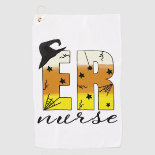 Halloween Er Nurse Golf Towel