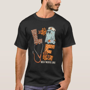 Halloween ER nurse LOVE ER Nurse life Stethoscope T-Shirt