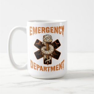 Halloween ER Nurse Mummy Snake Star of Life Coffee Mug