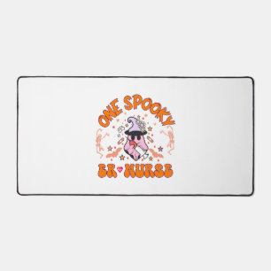 Halloween ER Nurse - One Spooky ER Nurse, skeleton Desk Mat