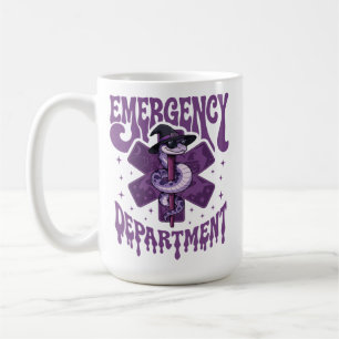 Halloween ER Nurse Witch Snake Star of Life Coffee Mug
