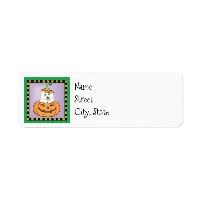 Halloween Eskie Label Return Address Label (Front)