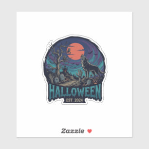 Halloween Est Howling Wolf Red Moon Zombie Hand_1