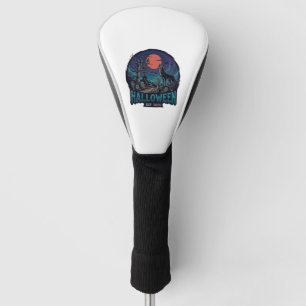 Halloween Est Howling Wolf Red Moon Zombie Hand_1 Golf Head Cover