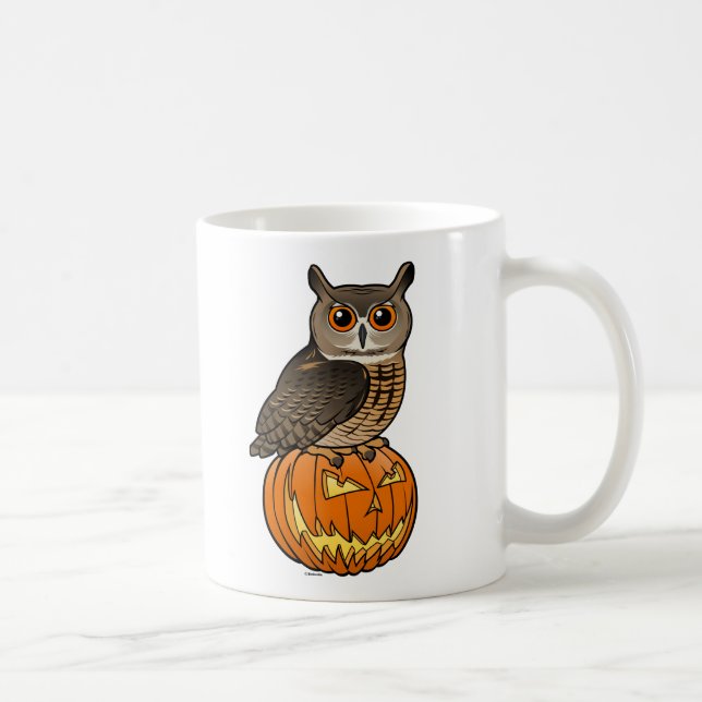 Halloween Eurasian Eagle Owl Coffee Mug (Right)