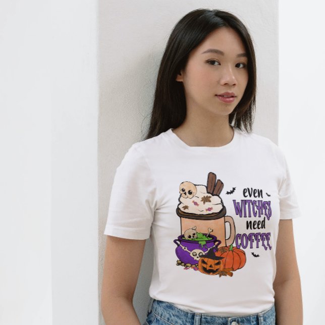 HALLOWEEN EVEN WITCHES NEED COFFEE | COFFEE LOVER T-Shirt (Creator Uploaded)