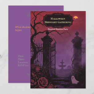 Halloween Event Invitation Gothic Haunted Mansion