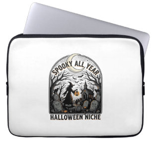 Halloween Everyday Shirt Spooky All Year Design_1 Laptop Sleeve