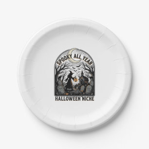 Halloween Everyday Shirt Spooky All Year Design_1 Paper Plate