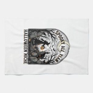 Halloween Everyday Shirt Spooky All Year Design_1 Tea Towel