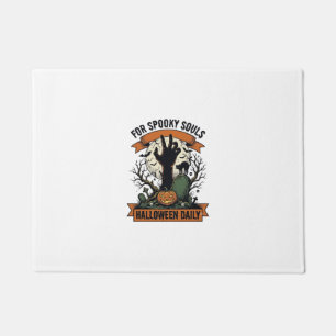 Halloween Everyday Shirt Vintage Spooky Hand Art_1 Doormat