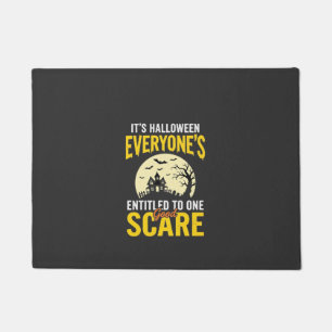 Halloween Everyone Entitled One Scare Design_1 Doormat