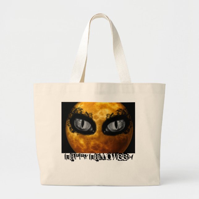 Halloween evil eyes large tote bag (Front)