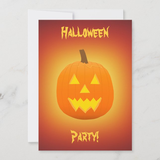 Halloween: Evil Jack-O-Lantern: Invitation Card (Front)