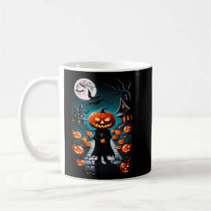 Halloween evil pumpkin man t-shirt coffee mug