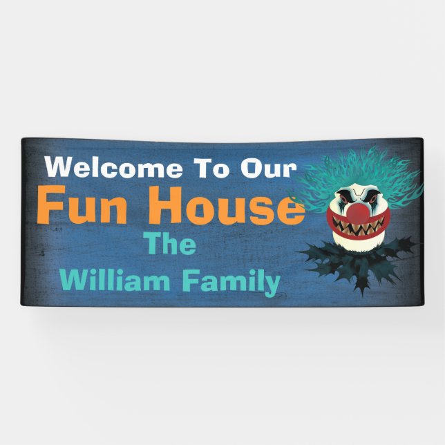 Halloween Evil Scary Clown Banner (Horizontal)