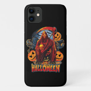 Halloween Evil skeleton, Pumpkin iPhone 11 Case