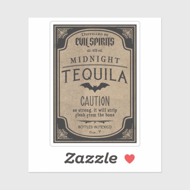 Halloween Evil Spirits Midnight Tequila Potion (Sheet)