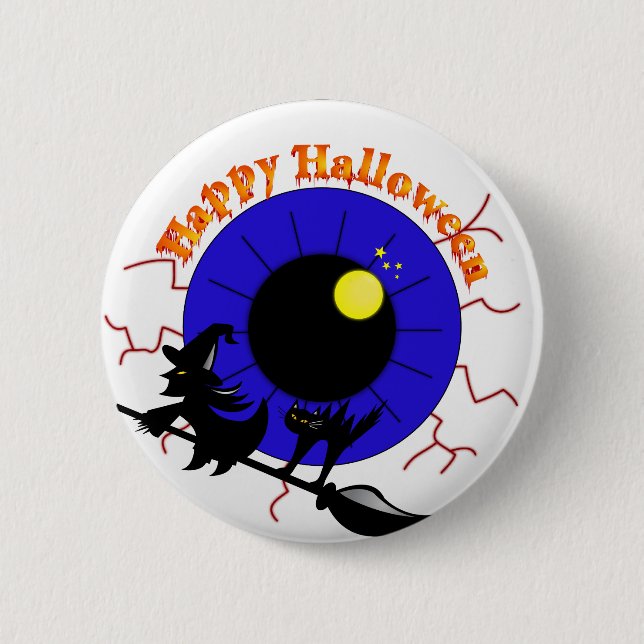 Halloween Eyeball 6 Cm Round Badge (Front)