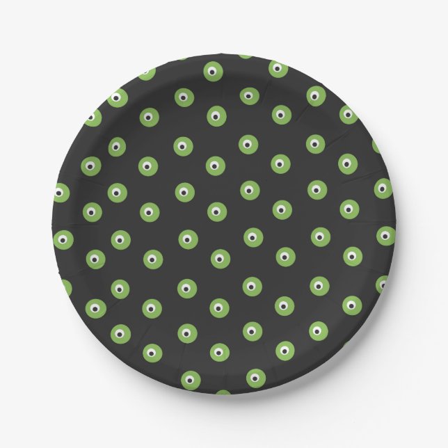 Halloween Eyeball Paper Plates (Front)