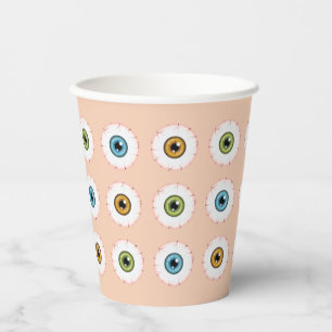 Halloween Eyeballs Bloodshot Eyes Coloured Eyes Paper Cups